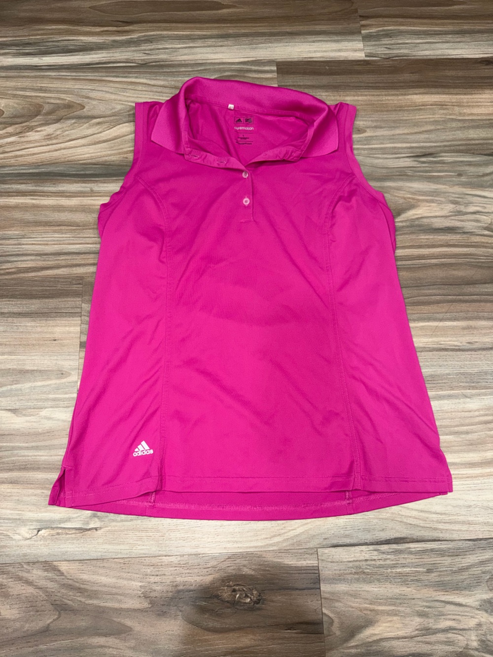 adidas Hot Pink Sleeveless golf shirt